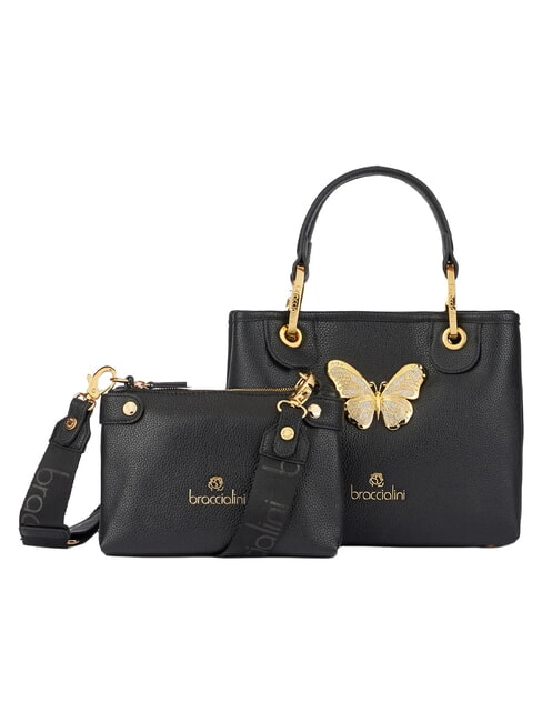 BETH JEWELS Torebka M z podw&oacute;jnym uchwytem czarny - Torby damskie