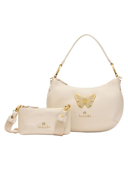 BETH JEWELS Torba na ramię w kształcie p&oacute;łksiężyca beżowy - Torby damskie