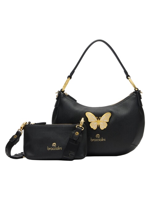 BETH JEWELS Torba na ramię w kształcie p&oacute;łksiężyca czarny - Torby damskie