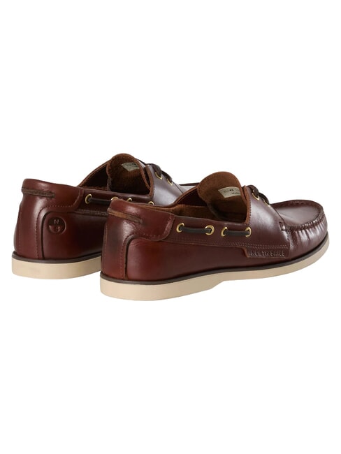 DECK LEATHER Mokasyny sk&oacute;rzane ciemny brąz - Buty męskie