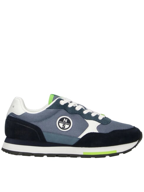 ROUTE Adidasy granatowo-limonkowy - Buty męskie