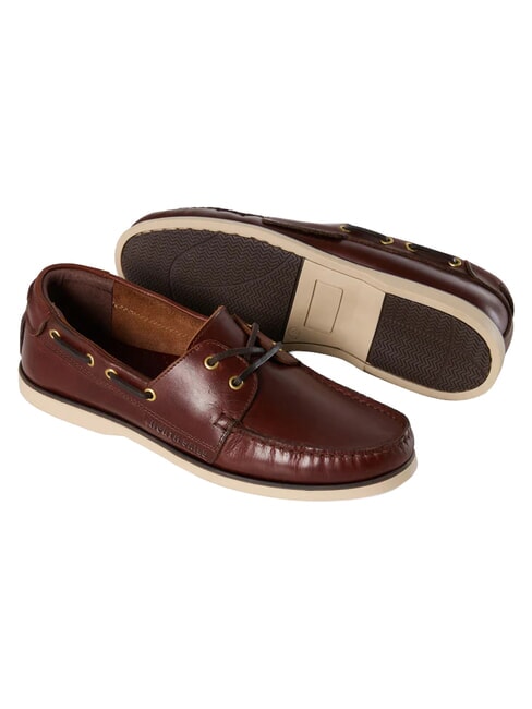 DECK LEATHER Mokasyny sk&oacute;rzane ciemny brąz - Buty męskie