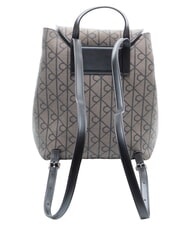 CALVIN KLEIN EMBLEM AOP Plecak z wewnętrzną kieszenią lotos beżowy / czarny aop - Torby damskie - 2