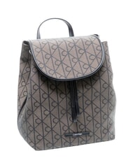 CALVIN KLEIN EMBLEM AOP Plecak z wewnętrzną kieszenią lotos beżowy / czarny aop - Torby damskie - 4