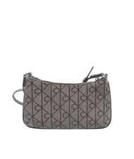 CALVIN KLEIN EMBLEM AOP Mała torba na ramię lotos beżowy / czarny aop - Torby damskie - 4
