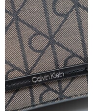 CALVIN KLEIN EMBLEM AOP Mała torba na ramię lotos beżowy / czarny aop - Torby damskie - 3
