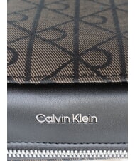 CALVIN KLEIN EMBLEM AOP Mała torba na ramię lotos beżowy / czarny aop - Torby damskie - 4
