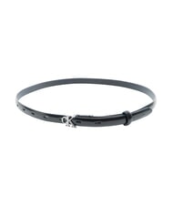 CALVIN KLEIN ROUND CK BUCKLE Pasek sk&oacute;rzany ck czarny / antyczny nikiel - Paski - 2