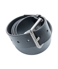 CALVIN KLEIN CASUAL ROLLER Pasek sk&oacute;rzany czarny/srebrny antyczny - Paski - 3