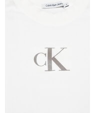 CALVIN KLEIN CK JEANS Koszulka kr&oacute;tka z długim rękawem jasnobiały - Koszulki i topy damskie - 2