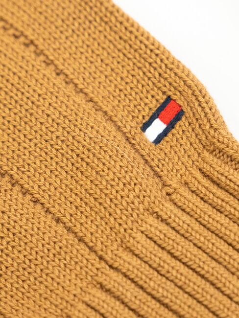 TH Sweter z okrągłym dekoltem koniak / trzcina cukrowa mono - Koszulki męskie