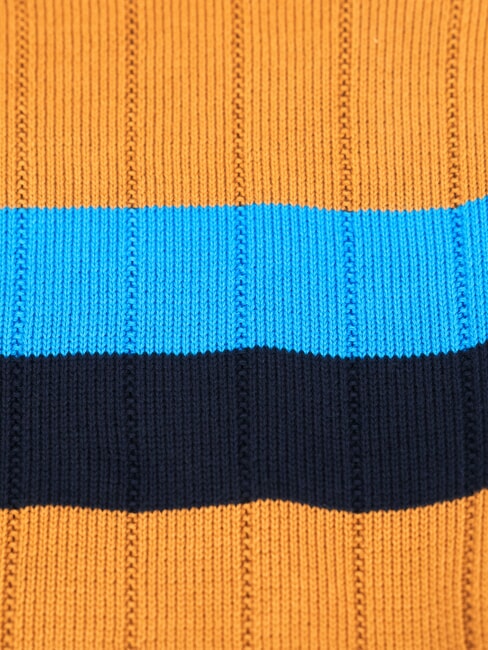TH Sweter z okrągłym dekoltem koniak / trzcina cukrowa mono - Koszulki męskie