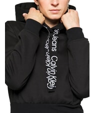 CALVIN KLEIN CK JEANS Sukienka z kapturem ck czarny/jasnobiały - Odzież damska - 3