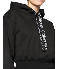 CALVIN KLEIN CK JEANS Sukienka z kapturem ck czarny/jasnobiały - Odzież damska - 5