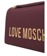 LOVE MOSCHINO BOLD LOVE Torba na ramię z łańcuszkiem wino - Torby damskie - 5