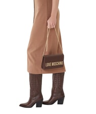 LOVE MOSCHINO SMART DAILY Mała torba na ramię czekolada2 - Torby damskie - 2