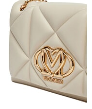 LOVE MOSCHINO EMBOSSED Torba na ramię / torba na ramię kość słoniowa - Torby damskie - 4
