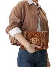 LOVE MOSCHINO EMBOSSED Torba na ramię / torba na ramię kasztan - Torby damskie - 2