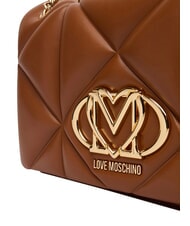 LOVE MOSCHINO EMBOSSED Torba na ramię / torba na ramię kasztan - Torby damskie - 5