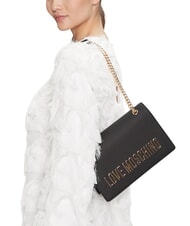LOVE MOSCHINO BOLD LOVE Torba na ramię z łańcuszkiem Czarny - Torby damskie - 2