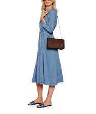 LOVE MOSCHINO BOLD LOVE Torba na ramię z łańcuszkiem kasztan - Torby damskie - 2