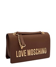 LOVE MOSCHINO BOLD LOVE Torba na ramię z łańcuszkiem kasztan - Torby damskie - 3