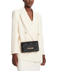 LOVE MOSCHINO SMART DAILY Kopert&oacute;wka z łańcuszkiem Czarny - Torby damskie - 2