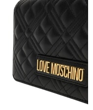 LOVE MOSCHINO SMART DAILY Kopert&oacute;wka z łańcuszkiem Czarny - Torby damskie - 5