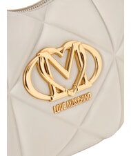 LOVE MOSCHINO EMBOSSED Torba na ramię kość słoniowa - Torby damskie - 5
