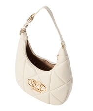 LOVE MOSCHINO EMBOSSED Torba na ramię kość słoniowa - Torby damskie - 3