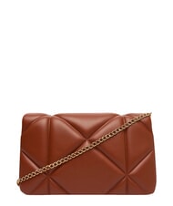 LOVE MOSCHINO EMBOSSED Mała torebka na ramię z łańcuszkiem kasztan - Torby damskie - 4