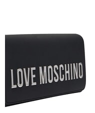 LOVE MOSCHINO SMART DAILY Kopert&oacute;wka z łańcuszkiem Czarny/Czarny - Torby damskie - 5