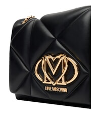 LOVE MOSCHINO EMBOSSED Torba na ramię / torba na ramię Czarny - Torby damskie - 4