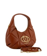 LOVE MOSCHINO EMBOSSED Torebka z paskiem na ramię kasztan - Torby damskie - 2