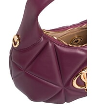 LOVE MOSCHINO EMBOSSED Torebka z paskiem na ramię wino - Torby damskie - 4