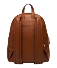 LOVE MOSCHINO EMBOSSED Plecak z kieszenią przednią kasztan - Torby damskie - 4