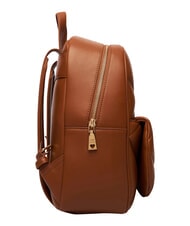 LOVE MOSCHINO EMBOSSED Plecak z kieszenią przednią kasztan - Torby damskie - 3