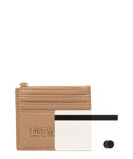 LOVE MOSCHINO SIGNATURE Etui na karty z portmonetką beżowy - Portfele damskie - 3
