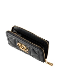 LOVE MOSCHINO EMBOSSED Duży portfel zapinany na zamek Czarny - Portfele damskie - 3