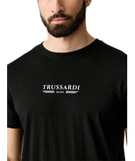 TRUSSARDI BASIC Koszulka bawełniana z kr&oacute;tkim rękawem czarny - Koszulki męskie - 3