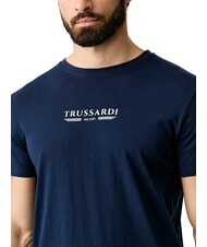 TRUSSARDI BASIC Koszulka bawełniana z kr&oacute;tkim rękawem marynarka wojenna - Koszulki męskie - 3