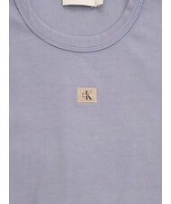 CALVIN KLEIN WASHED WOVEN LABEL Koszulka bawełniana z kr&oacute;tkim rękawem - Koszulki i topy damskie