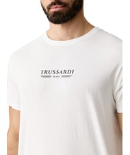 TRUSSARDI BASIC Koszulka bawełniana z kr&oacute;tkim rękawem biały - Koszulki męskie - 3