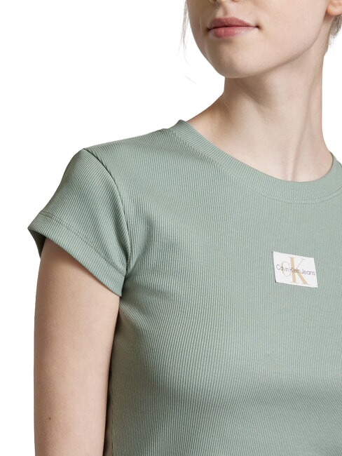 WOVEN LABEL Koszulka bawełniana z kr&oacute;tkim rękawem szary - Koszulki i topy damskie
