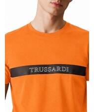 TRUSSARDI DIGITAL LEVRIERO Koszulka bawełniana z kr&oacute;tkim rękawem pomarańczowy - Koszulki męskie - 3
