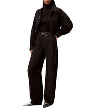 CALVIN KLEIN CK JEANS Sweter z golfem, długie rękawy ck czarny - Koszulki damskie - 3