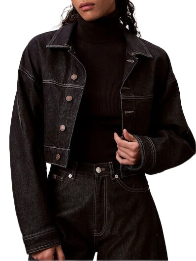 CK JEANS Sweter z golfem, długie rękawy ck czarny - Koszulki damskie