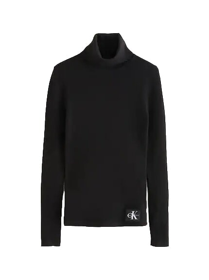 CK JEANS Sweter z golfem, długie rękawy ck czarny - Koszulki damskie