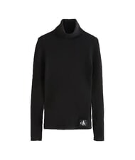 CALVIN KLEIN CK JEANS Sweter z golfem, długie rękawy ck czarny - Koszulki damskie - 6