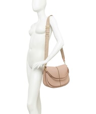 GIANNI CHIARINI HELENA ROUND Torba na ramię z paskiem na ramię, ze sk&oacute;ry Czarny - Torby damskie - 5